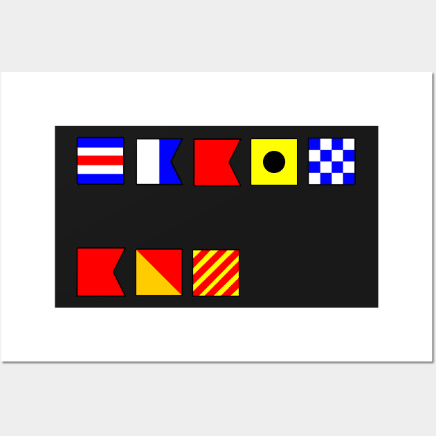 CABIN BOY SPELT OUT IN NAUTICAL FLAGS Wall Art by sailorsam1805